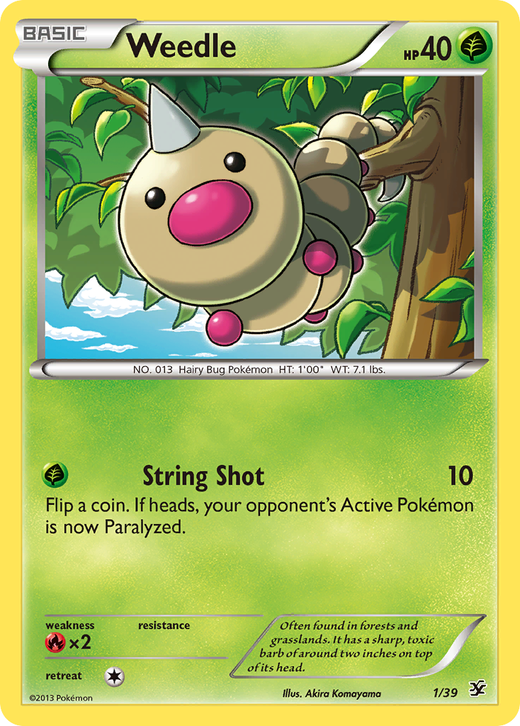 Weedle (1/39) [XY: Kalos Starter Set] | Devastation Store