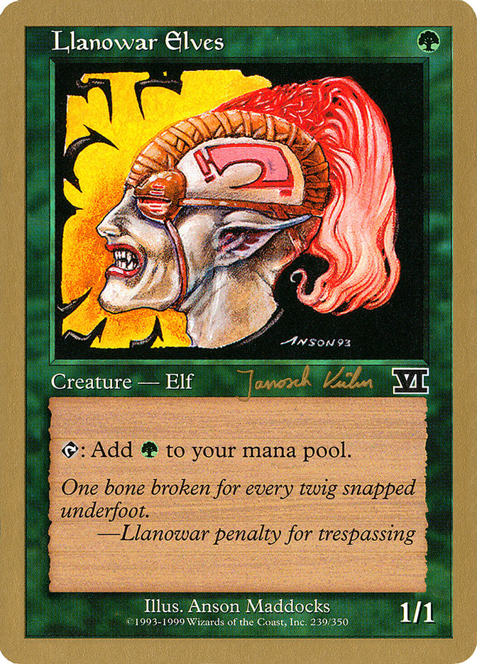 Llanowar Elves (Janosch Kuhn) [World Championship Decks 2000] | Devastation Store