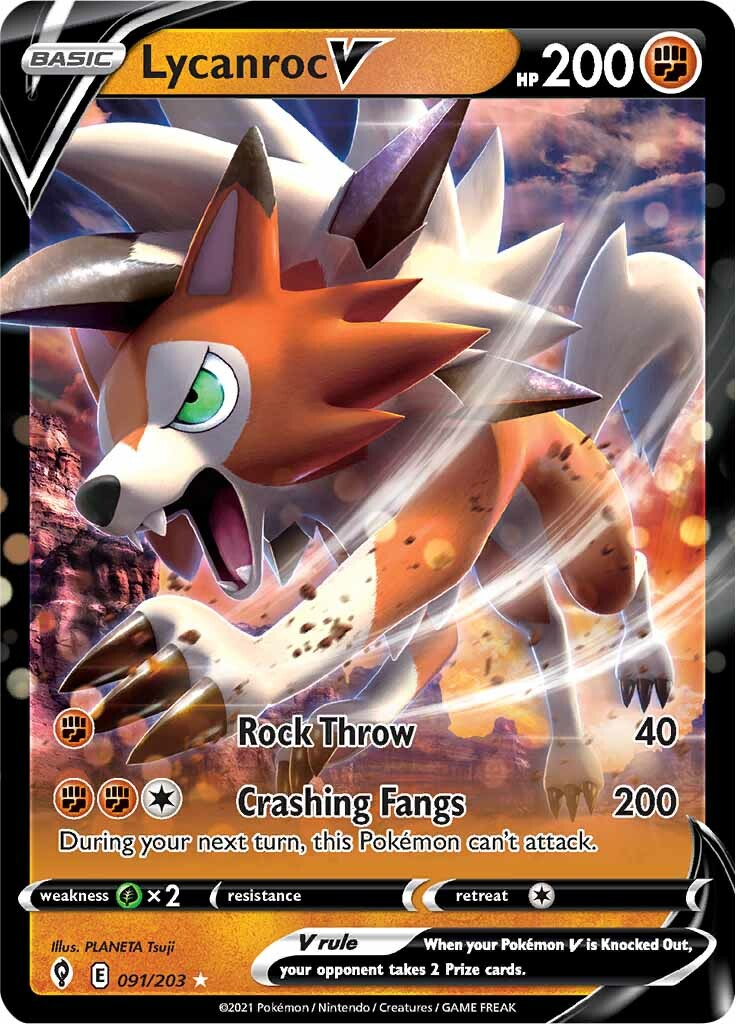 Lycanroc V (091/203) [Sword & Shield: Evolving Skies] | Devastation Store