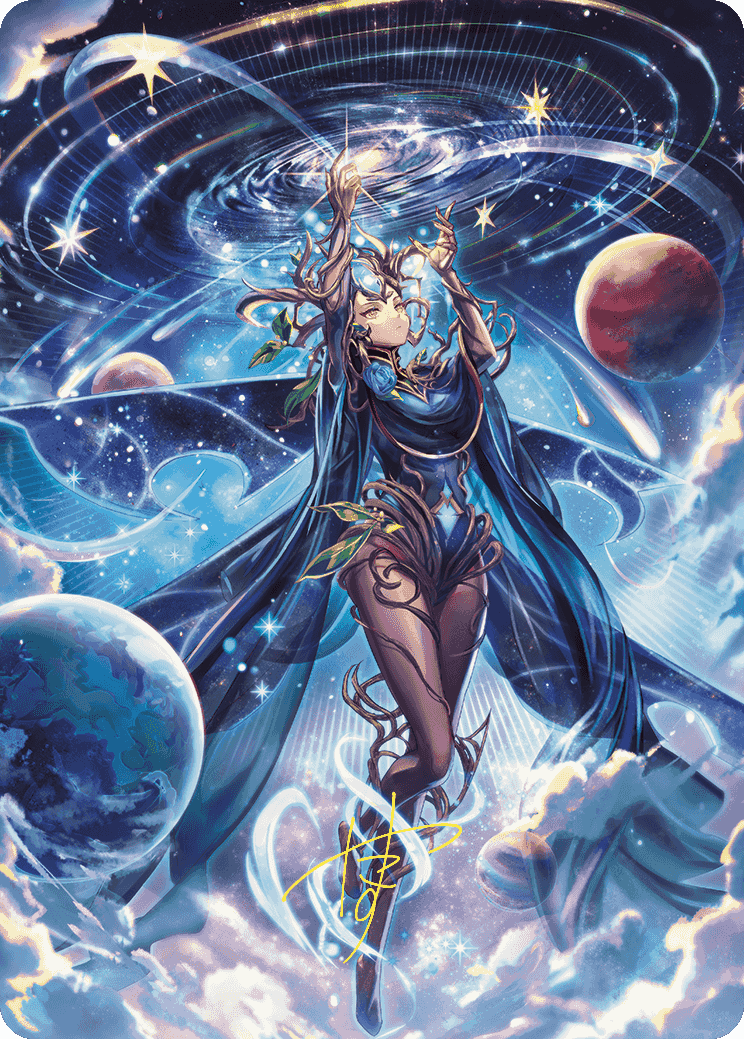 Omniscience Anime Art Card (Gold-Stamped Signature) [Wilds of Eldraine Art Series] | Devastation Store