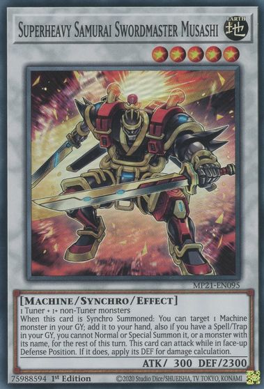 Superheavy Samurai Swordmaster Musashi [MP21-EN095] Super Rare | Devastation Store