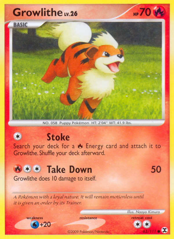 Growlithe (63/111) [Platinum: Rising Rivals] | Devastation Store