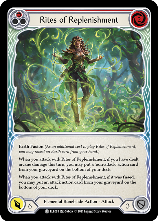 Rites of Replenishment (Red) [ELE079] (Tales of Aria)  1st Edition Rainbow Foil | Devastation Store