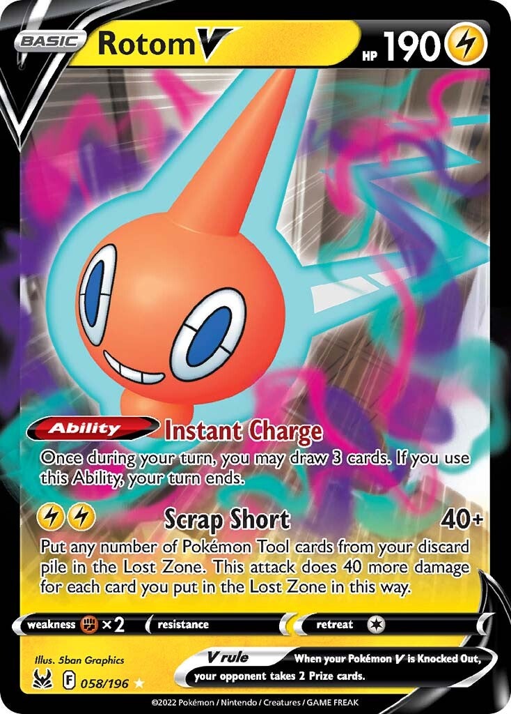 Rotom V (058/196) [Sword & Shield: Lost Origin] | Devastation Store