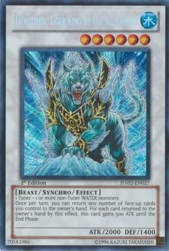 Dewloren, Tiger King of the Ice Barrier [HA02-EN027] Secret Rare | Devastation Store