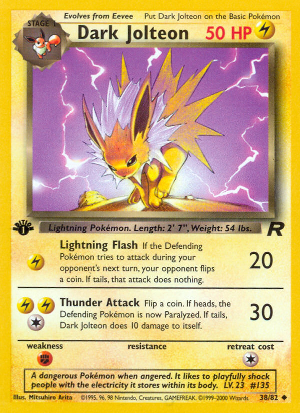 Dark Jolteon (38/82) [Team Rocket 1st Edition] | Devastation Store