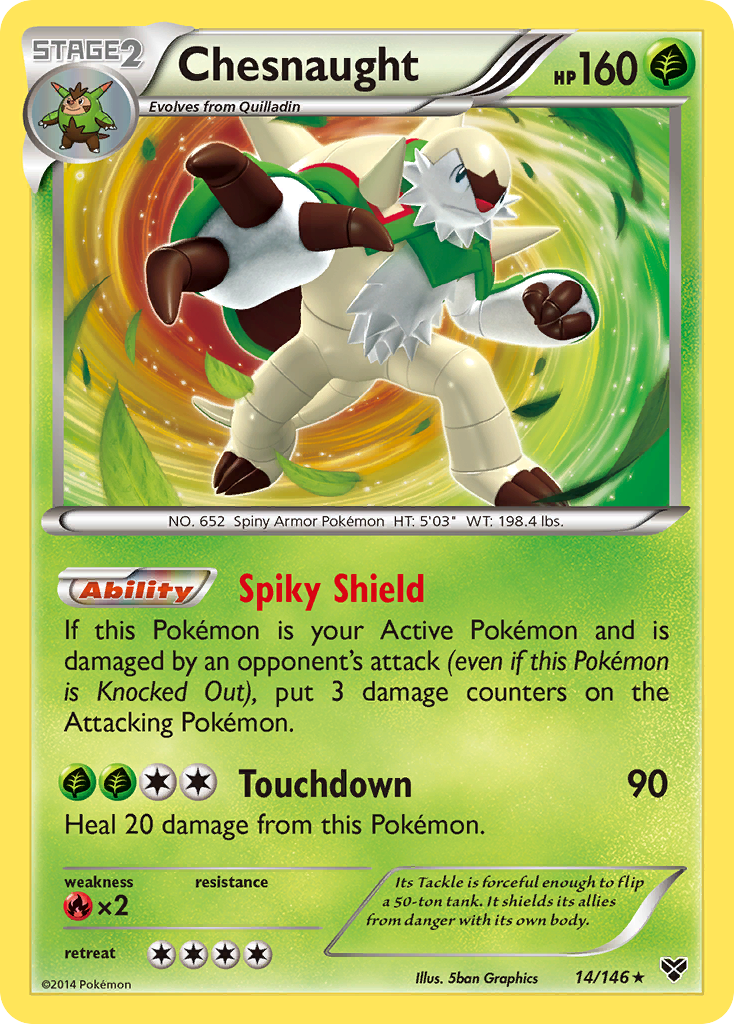 Chesnaught (14/146) [XY: Base Set] | Devastation Store