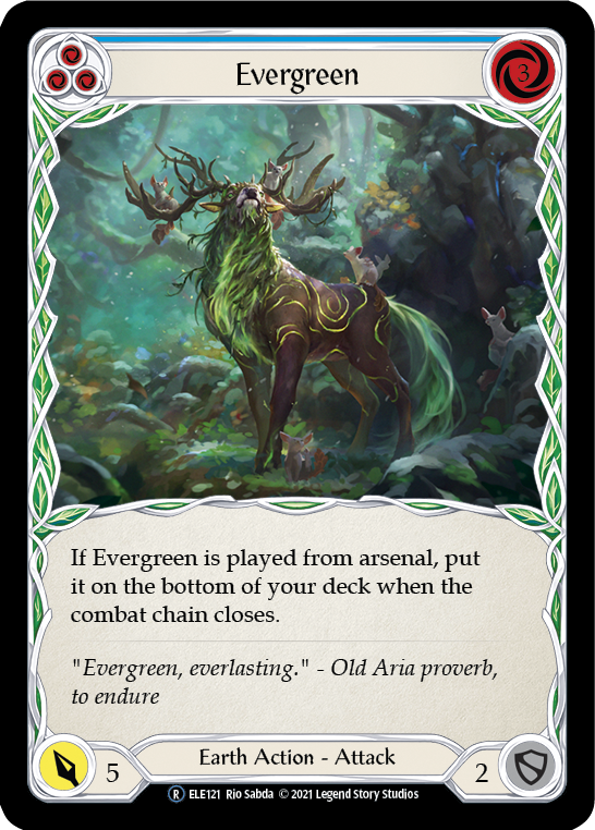 Evergreen (Blue) [U-ELE121] Unlimited Rainbow Foil | Devastation Store