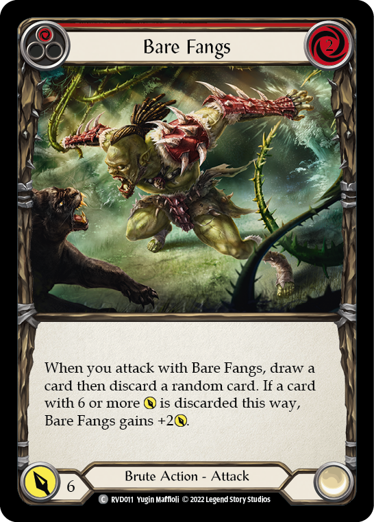 Bare Fangs (Red) [RVD011] (Classic Battles: Rhinar vs Dorinthea) | Devastation Store
