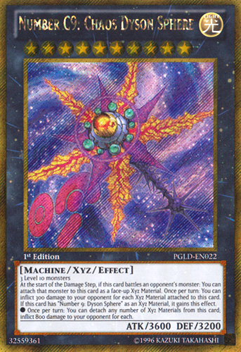 Number C9: Chaos Dyson Sphere [PGLD-EN022] Gold Secret Rare | Devastation Store