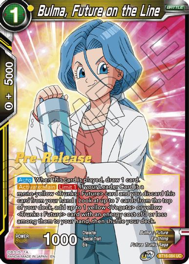 Bulma, Future on the Line (BT16-084) [Realm of the Gods Prerelease Promos] | Devastation Store