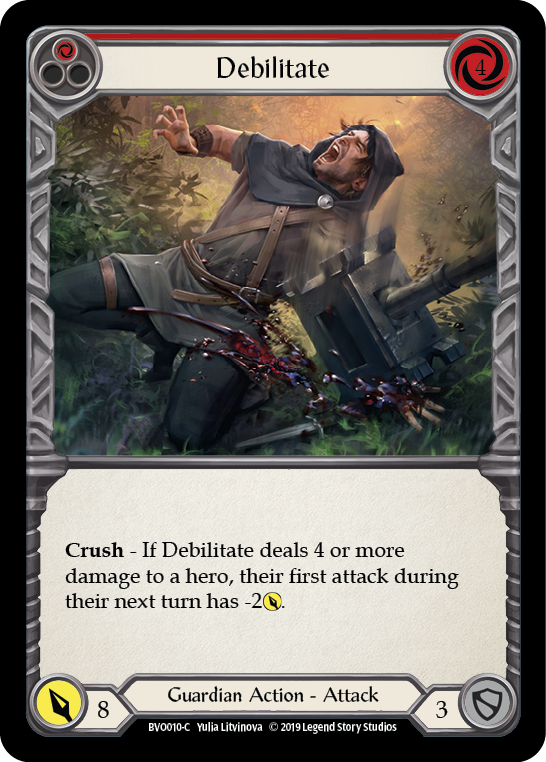 Debilitate (Red) [BVO010-C] Normal - Devastation Store | Devastation Store