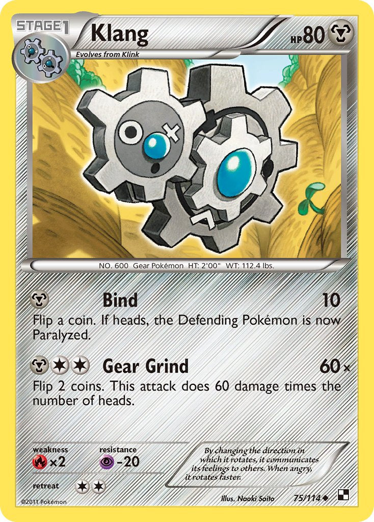 Klang (75/114) (Cracked Ice Holo) (Blister Exclusive) [Black & White: Base Set] | Devastation Store