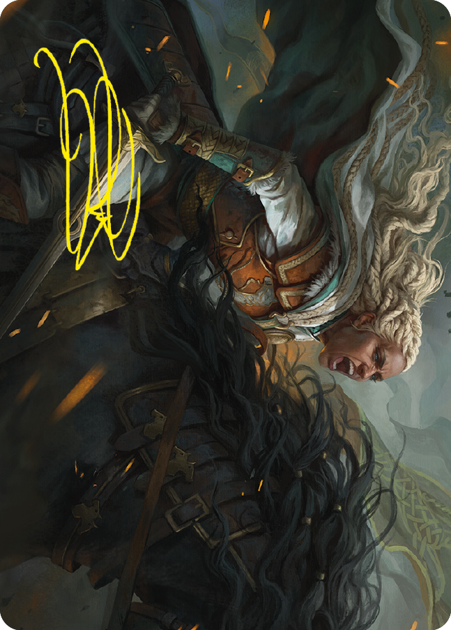 Eowyn, Fearless Knight Art Card (Gold-Stamped Signature) [The Lord of the Rings: Tales of Middle-earth Art Series] | Devastation Store