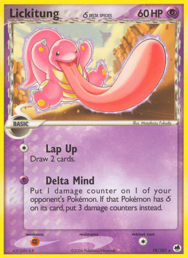 Lickitung (19/101) (Delta Species) [EX: Dragon Frontiers] | Devastation Store