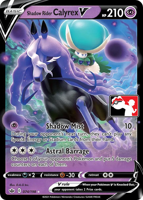 Shadow Rider Calyrex V (074/198) [Prize Pack Series One] | Devastation Store