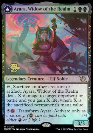 Ayara, Widow of the Realm // Ayara, Furnace Queen [March of the Machine Prerelease Promos] | Devastation Store