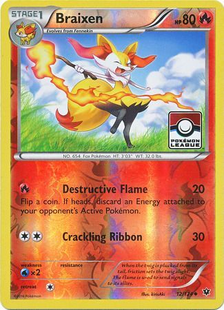 Braixen (12/124) (League Promo) [XY: Fates Collide] | Devastation Store