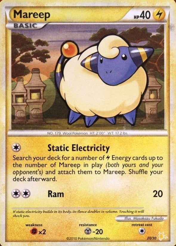 Mareep (20/30) [HeartGold & SoulSilver: Trainer Kit - Raichu] | Devastation Store