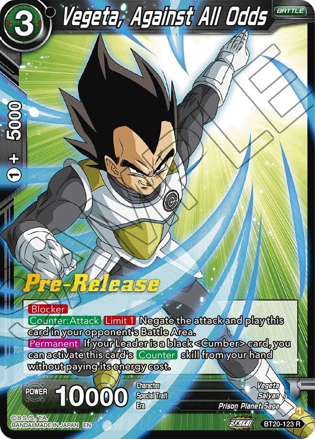 Vegeta, Against All Odds (BT20-123) [Power Absorbed Prerelease Promos] | Devastation Store