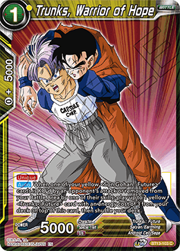 Trunks, Warrior of Hope (Common) [BT13-103] | Devastation Store