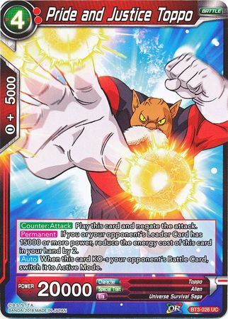 Pride and Justice Toppo [BT3-026] | Devastation Store