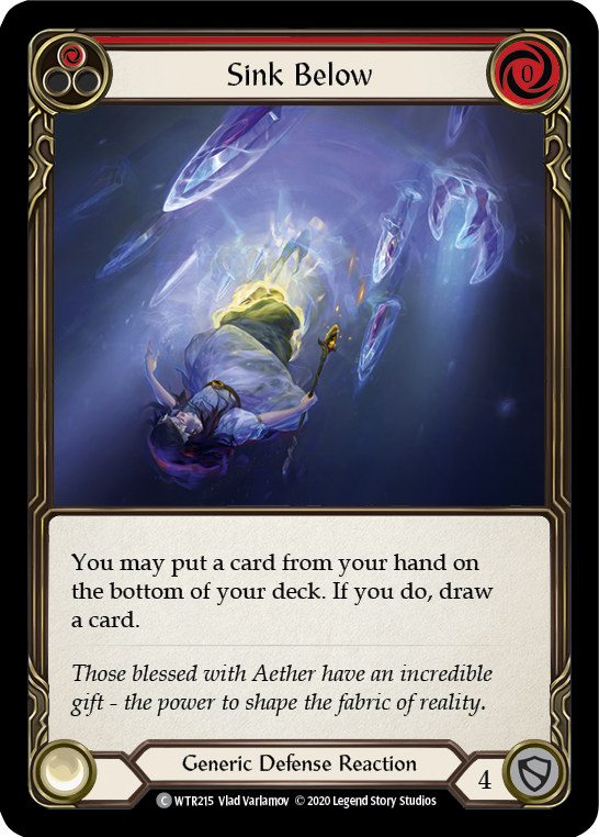 Sink Below (Red) [WTR215] Unlimited Edition Rainbow Foil - Devastation Store | Devastation Store