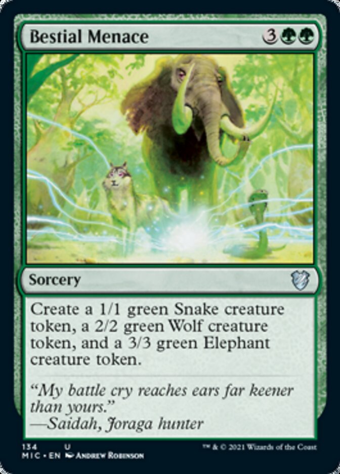 Bestial Menace [Innistrad: Midnight Hunt Commander] | Devastation Store