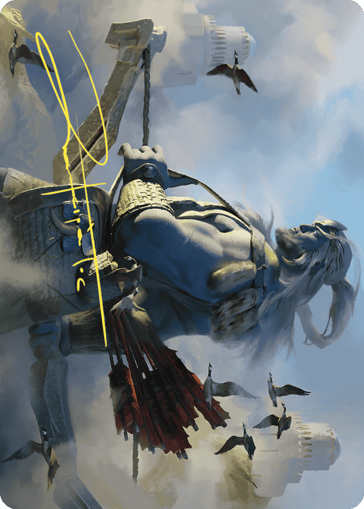 Skybeast Tracker Art Card (Gold-Stamped Signature) [Wilds of Eldraine Art Series] | Devastation Store