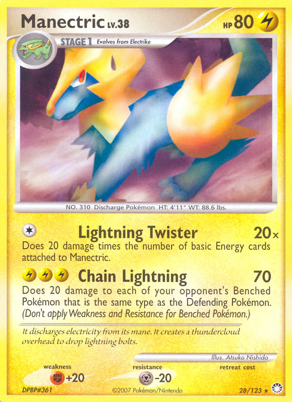 Manectric (28/123) [Diamond & Pearl: Mysterious Treasures] | Devastation Store