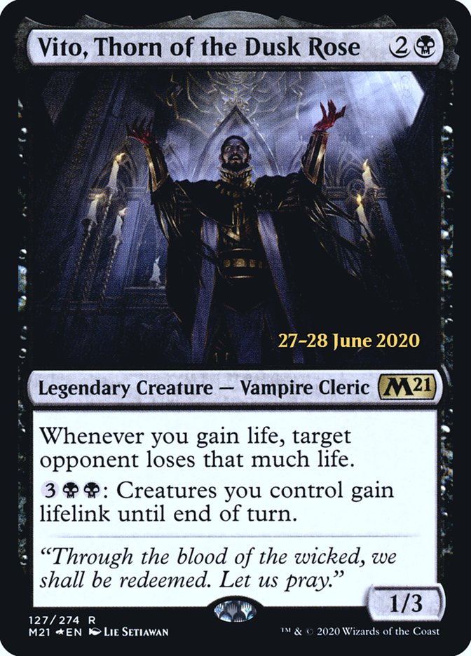 Vito, Thorn of the Dusk Rose  [Core Set 2021 Prerelease Promos] | Devastation Store