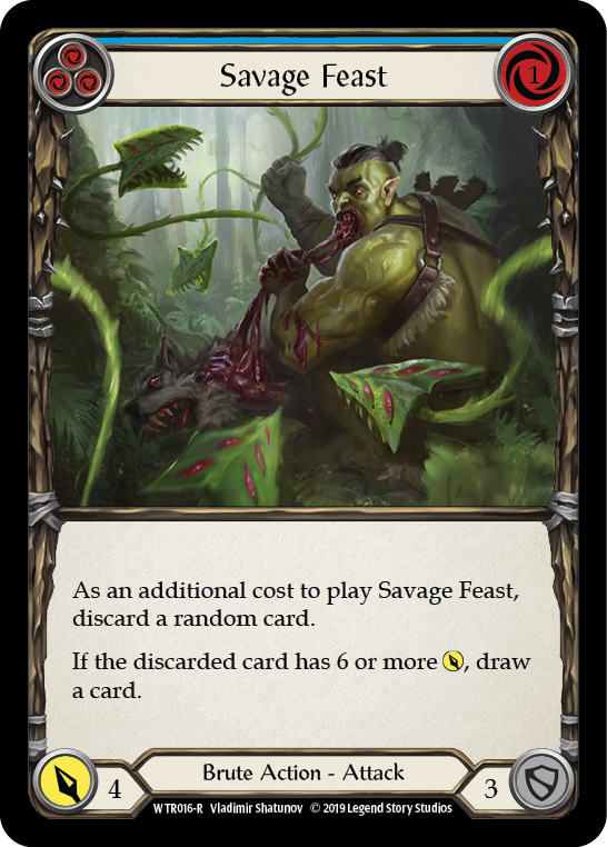 Savage Feast (Blue) [WTR016-R] Alpha Print Rainbow Foil - Devastation Store | Devastation Store