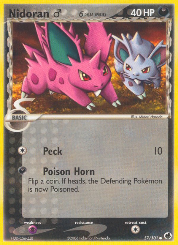 Nidoran (57/101) (Male) (Delta Species) [EX: Dragon Frontiers] | Devastation Store