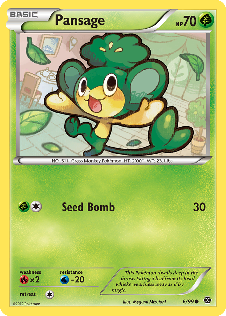 Pansage (6/99) [Black & White: Next Destinies] | Devastation Store