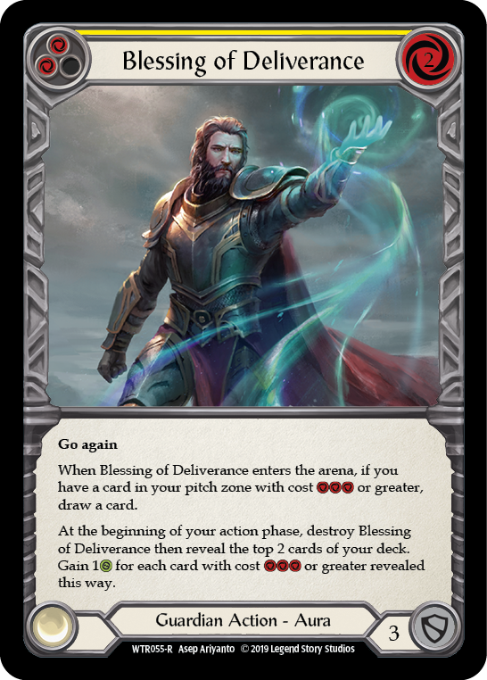 Blessing of Deliverance (Yellow) [WTR055-R] Alpha Print Rainbow Foil - Devastation Store | Devastation Store