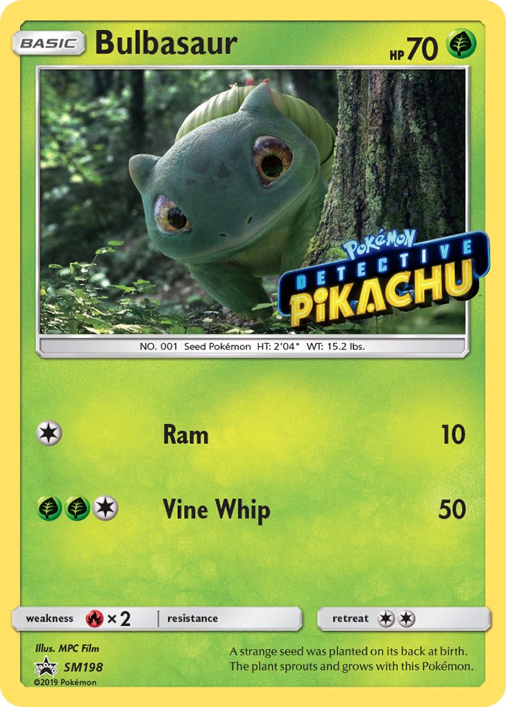 Bulbasaur (SM198) (Detective Pikachu Stamped) [Sun & Moon: Black Star Promos] | Devastation Store