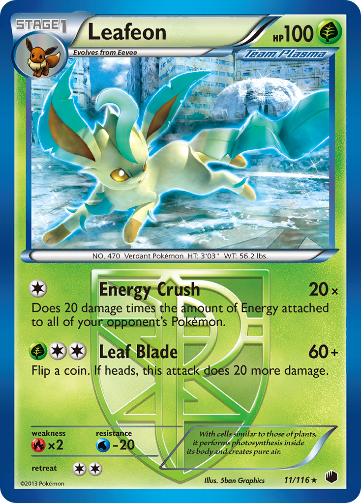 Leafeon (11/116) [Black & White: Plasma Freeze] | Devastation Store