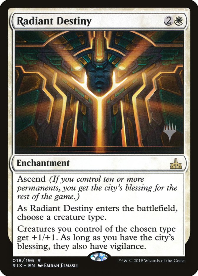 Radiant Destiny (Promo Pack) [Rivals of Ixalan Promos] | Devastation Store