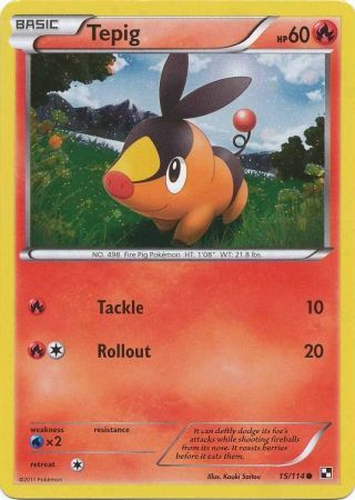 Tepig (15/114) (Cosmos Holo) [Black & White: Base Set] | Devastation Store