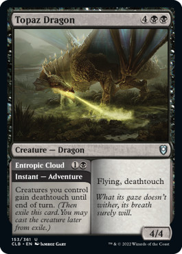 Topaz Dragon // Entropic Cloud [Commander Legends: Battle for Baldur's Gate] | Devastation Store