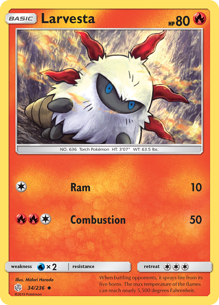 Larvesta (34/236) [Sun & Moon: Cosmic Eclipse] | Devastation Store