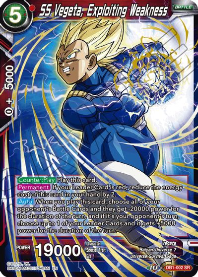 SS Vegeta, Exploiting Weakness (Reprint) (DB1-002) [Battle Evolution Booster] | Devastation Store