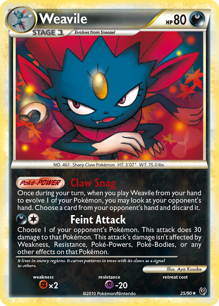 Weavile (25/90) [HeartGold & SoulSilver: Undaunted] | Devastation Store