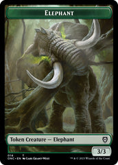 Human Soldier // Elephant Double-Sided Token [Phyrexia: All Will Be One Commander Tokens] | Devastation Store