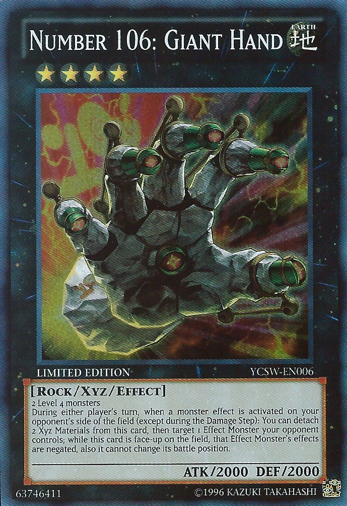 Number 106: Giant Hand [YCSW-EN006] Super Rare | Devastation Store