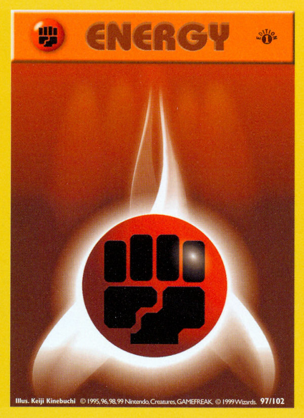 Fighting Energy (97/102) (Shadowless) [Base Set 1st Edition] | Devastation Store