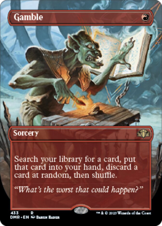 Gamble (Borderless Alternate Art) [Dominaria Remastered] | Devastation Store