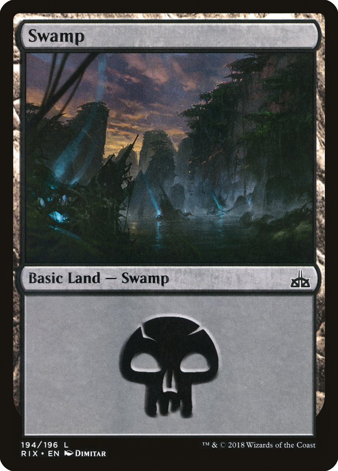 Swamp (194) [Rivals of Ixalan] - Devastation Store | Devastation Store