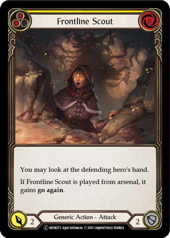 Frontline Scout (Yellow) (Rainbow Foil) [U-MON273-RF] Unlimited Edition Rainbow Foil | Devastation Store