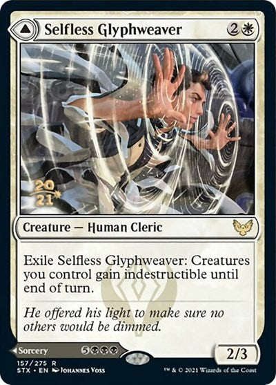 Selfless Glyphweaver // Deadly Vanity [Strixhaven: School of Mages Prerelease Promos] | Devastation Store